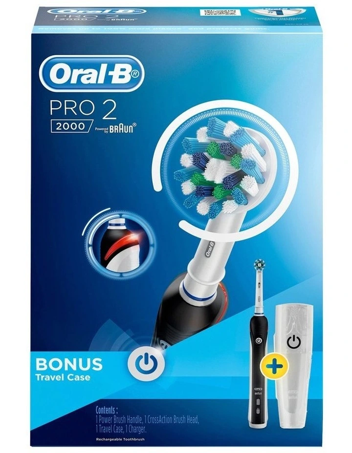 Best deal π Oral-B Pro 2 2000 Toothbrush With Travel Case Black PRO2000BK π 2 Best deal π Oral-B Pro 2 2000 Toothbrush With Travel Case Black PRO2000BK π - Image 2