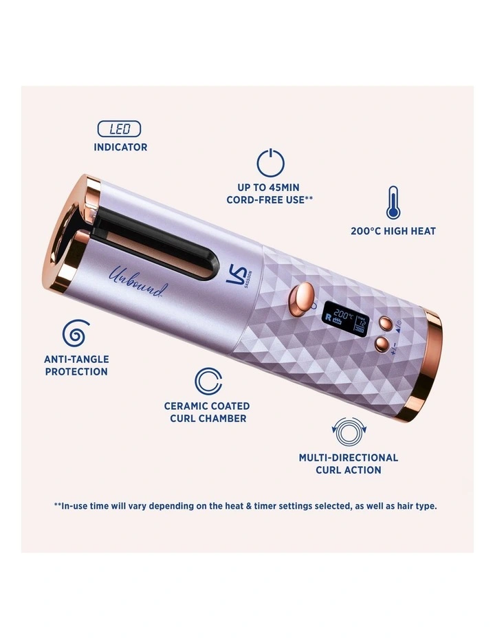 Best Pirce π VS Sassoon Unbound Cordless Metallic Purple Hair Curler VSC510UA π€© 4 Best Pirce π VS Sassoon Unbound Cordless Metallic Purple Hair Curler VSC510UA π€© - Image 4