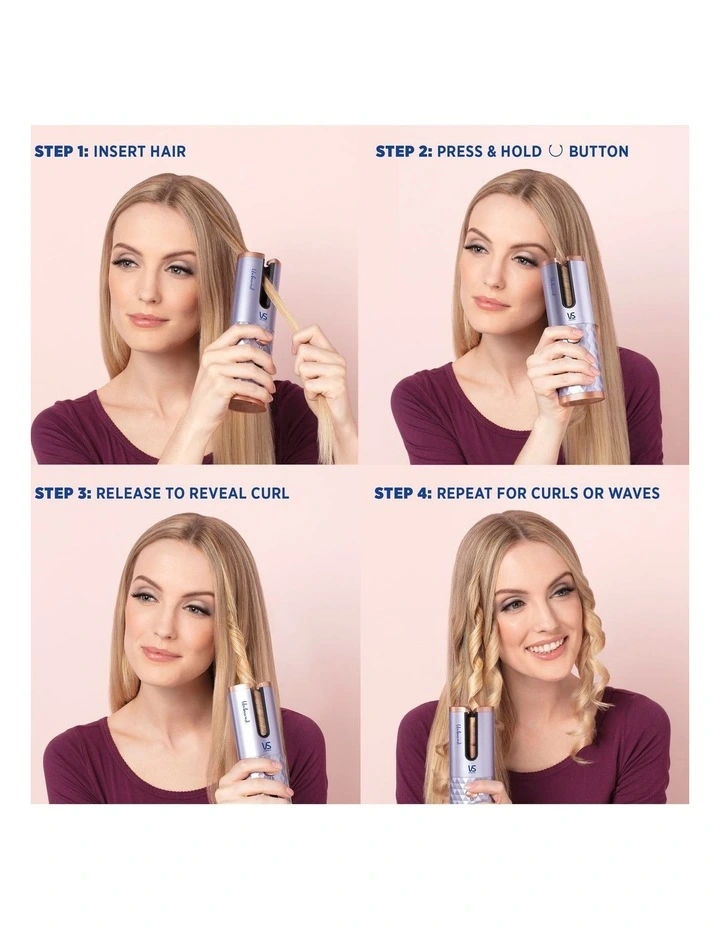 Best Pirce π VS Sassoon Unbound Cordless Metallic Purple Hair Curler VSC510UA π€© 5 Best Pirce π VS Sassoon Unbound Cordless Metallic Purple Hair Curler VSC510UA π€© - Image 5