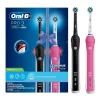 Budget 😀 Oral-B Pro2 His N Hers Dual Handle Electric Toothbrush Black/Pink 4987176075314 👍