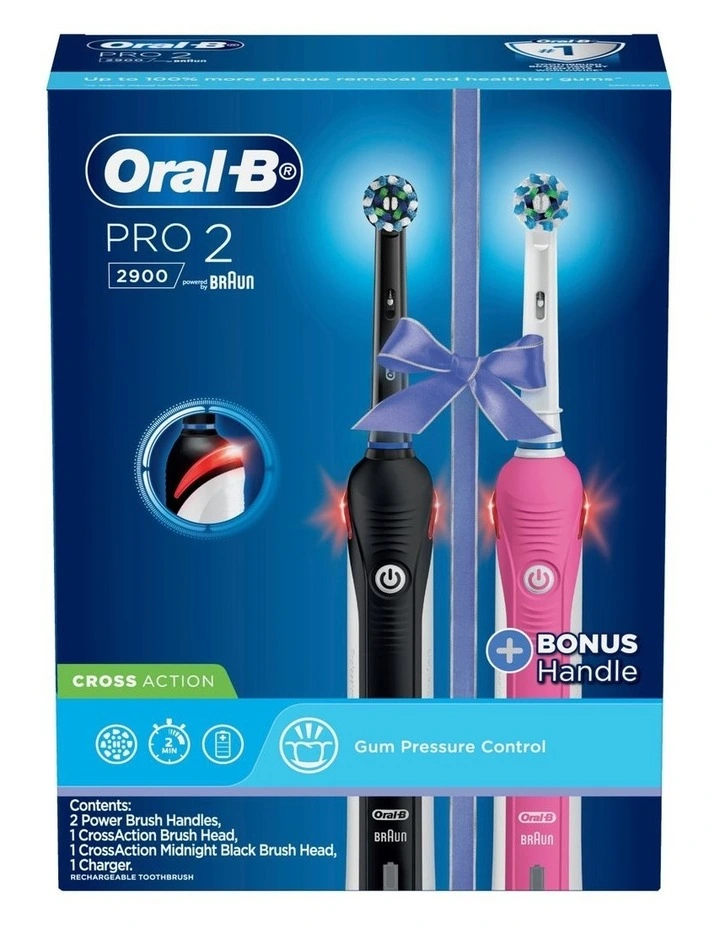 Budget π Oral-B Pro2 His N Hers Dual Handle Electric Toothbrush Black/Pink 4987176075314 π 2 Budget π Oral-B Pro2 His N Hers Dual Handle Electric Toothbrush Black/Pink 4987176075314 π - Image 2